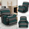 White and Turquoise Tribal Navajo Hand Drawn Recliner Cover-grizzshop