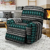 White and Turquoise Tribal Navajo Hand Drawn Recliner Cover-grizzshop