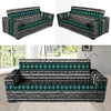 White and Turquoise Tribal Navajo Hand Drawn Sofa Cover-grizzshop