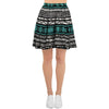 White and Turquoise Tribal Navajo Hand Drawn Women's Skirt-grizzshop