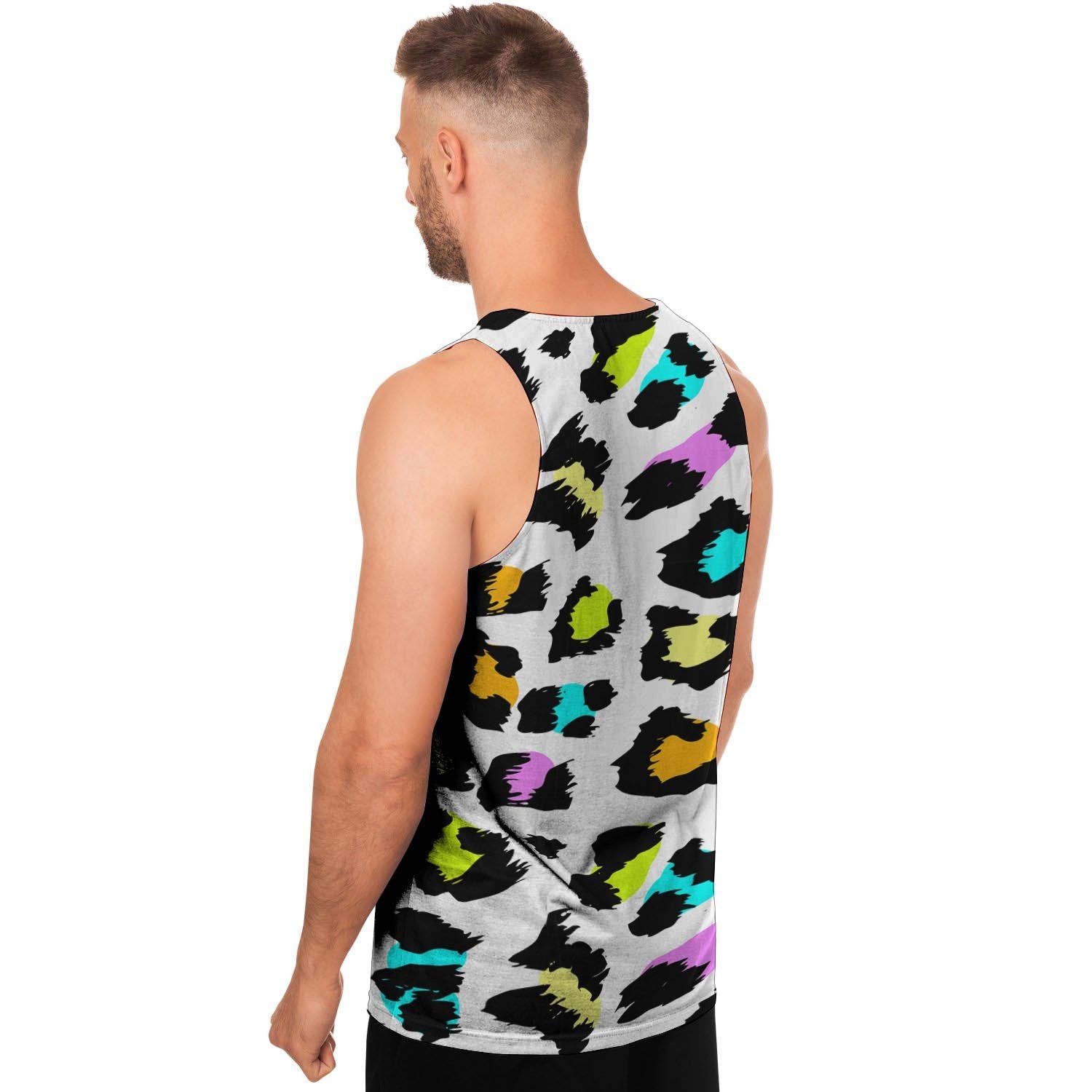White Leopard Men's Tank Tops-grizzshop