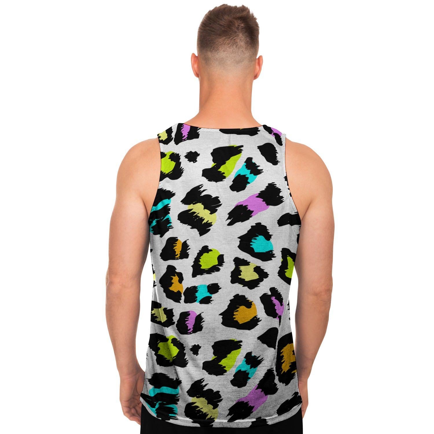 White Leopard Men's Tank Tops-grizzshop