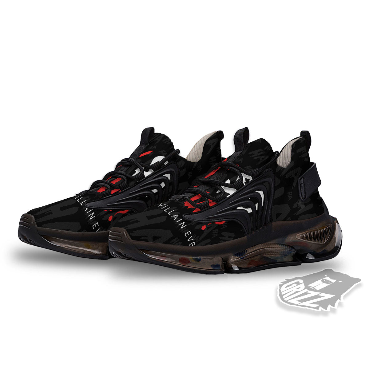 Why So Serious Laughing Joker Print Black Gym Shoes-grizzshop