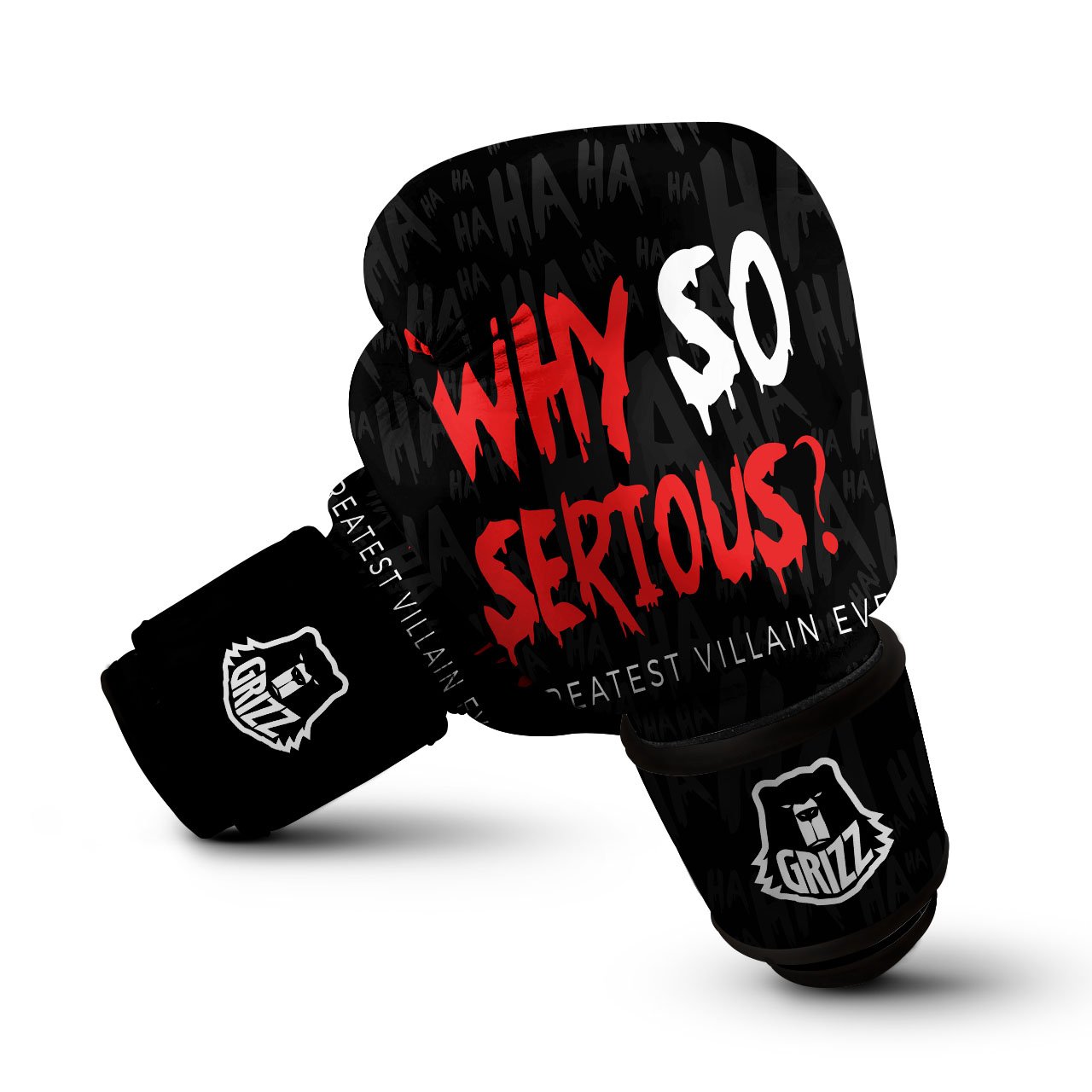 Why So Serious Laughing Joker Print Boxing Gloves-grizzshop