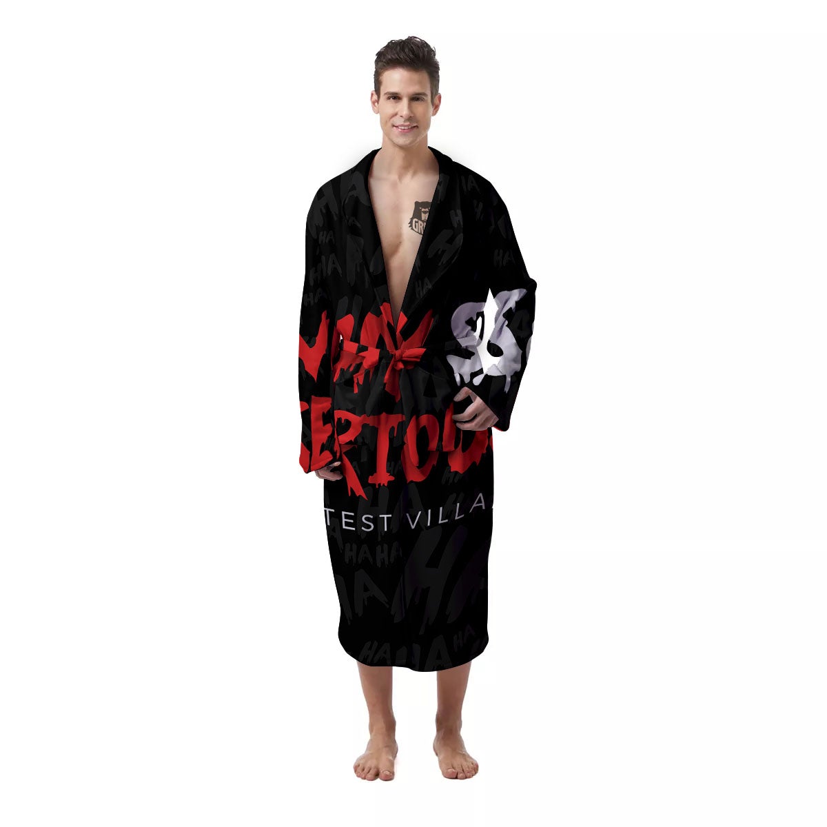 Why So Serious Laughing Joker Print Men's Robe-grizzshop