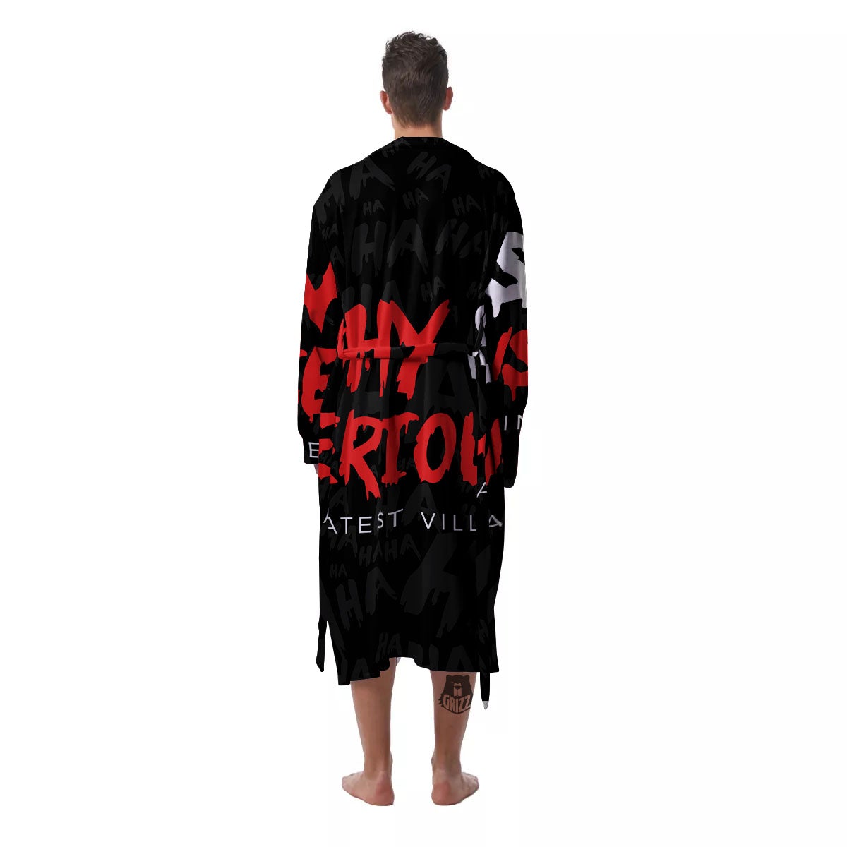 Why So Serious Laughing Joker Print Men's Robe-grizzshop