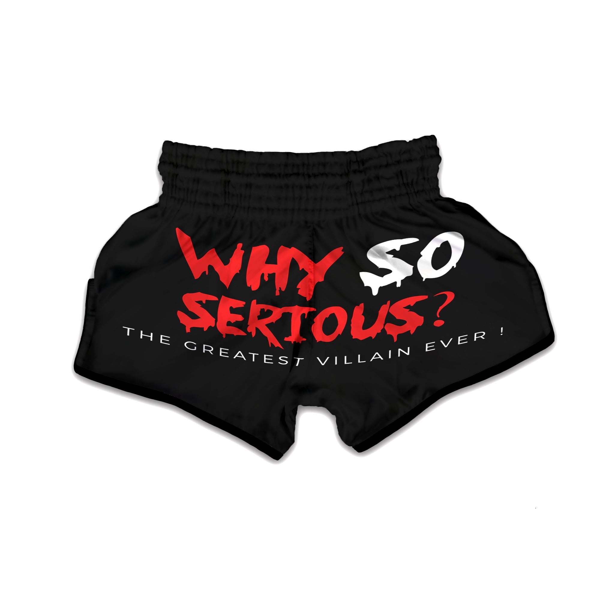 Why So Serious Laughing Joker Print Muay Thai Boxing Shorts-grizzshop