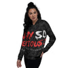 Why So Serious Laughing Joker Print Women's Bomber Jacket-grizzshop