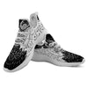 Wicca Devil Skull White And Black Print White Athletic Shoes-grizzshop