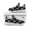 Wicca Evil Skull White And Black Print White Athletic Shoes-grizzshop