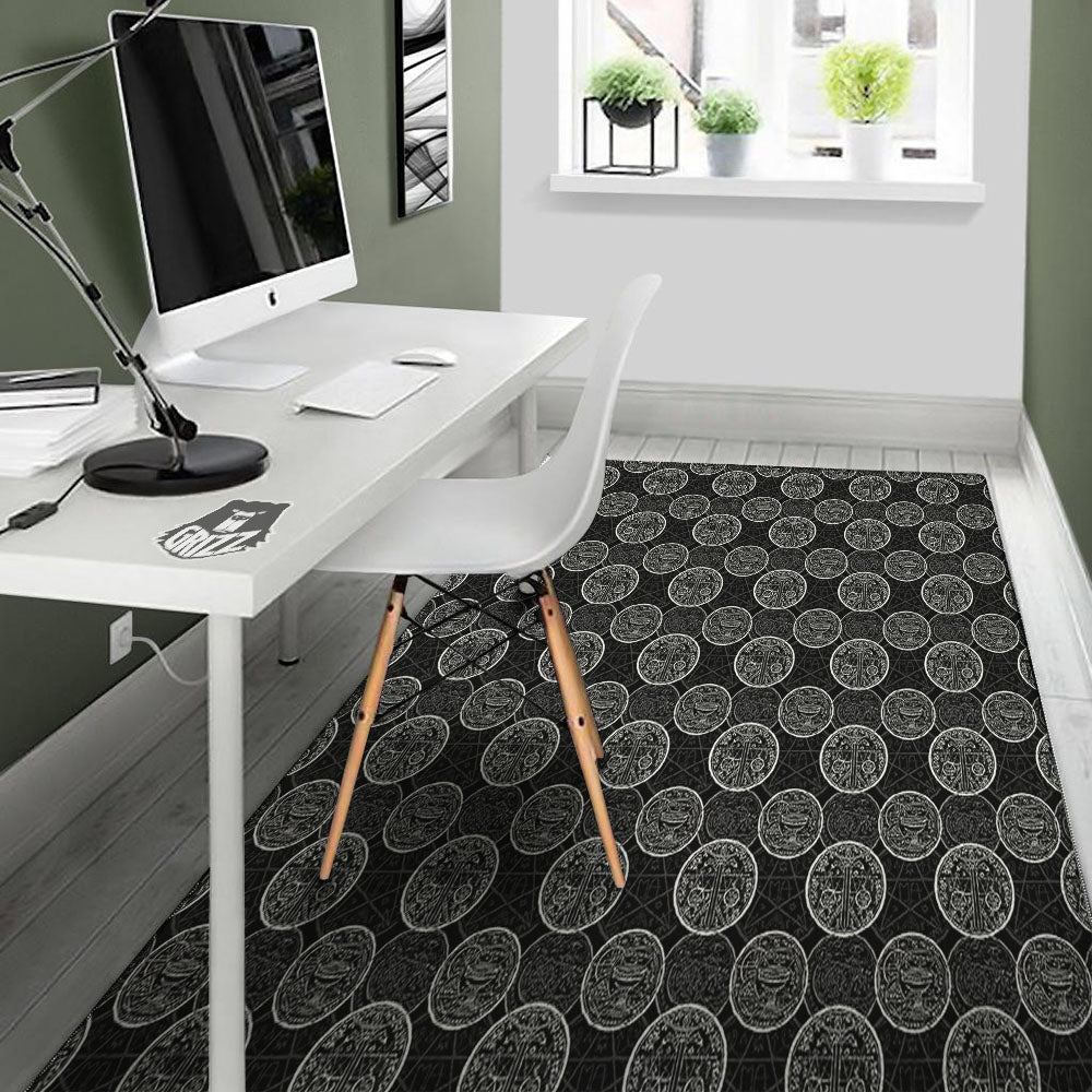 Wicca Gothic Curse Print Pattern Floor Mat-grizzshop