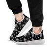 Wicca Gothic White And Black Print White Athletic Shoes-grizzshop