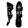 Wicca Magical White And Black Print Muay Thai Shin Guards-grizzshop