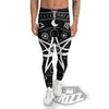 Wiccan Mystic White And Black Print Men's Leggings-grizzshop