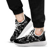 Wiccan Mystic White And Black Print White Athletic Shoes-grizzshop