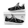 Wiccan Mystic White And Black Print White Athletic Shoes-grizzshop