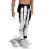 Wiccan Palmistry White And Black Print Men's Leggings-grizzshop