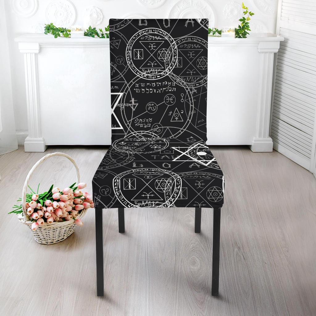 Wiccan Witch Pagan Pattern Print Chair Cover-grizzshop