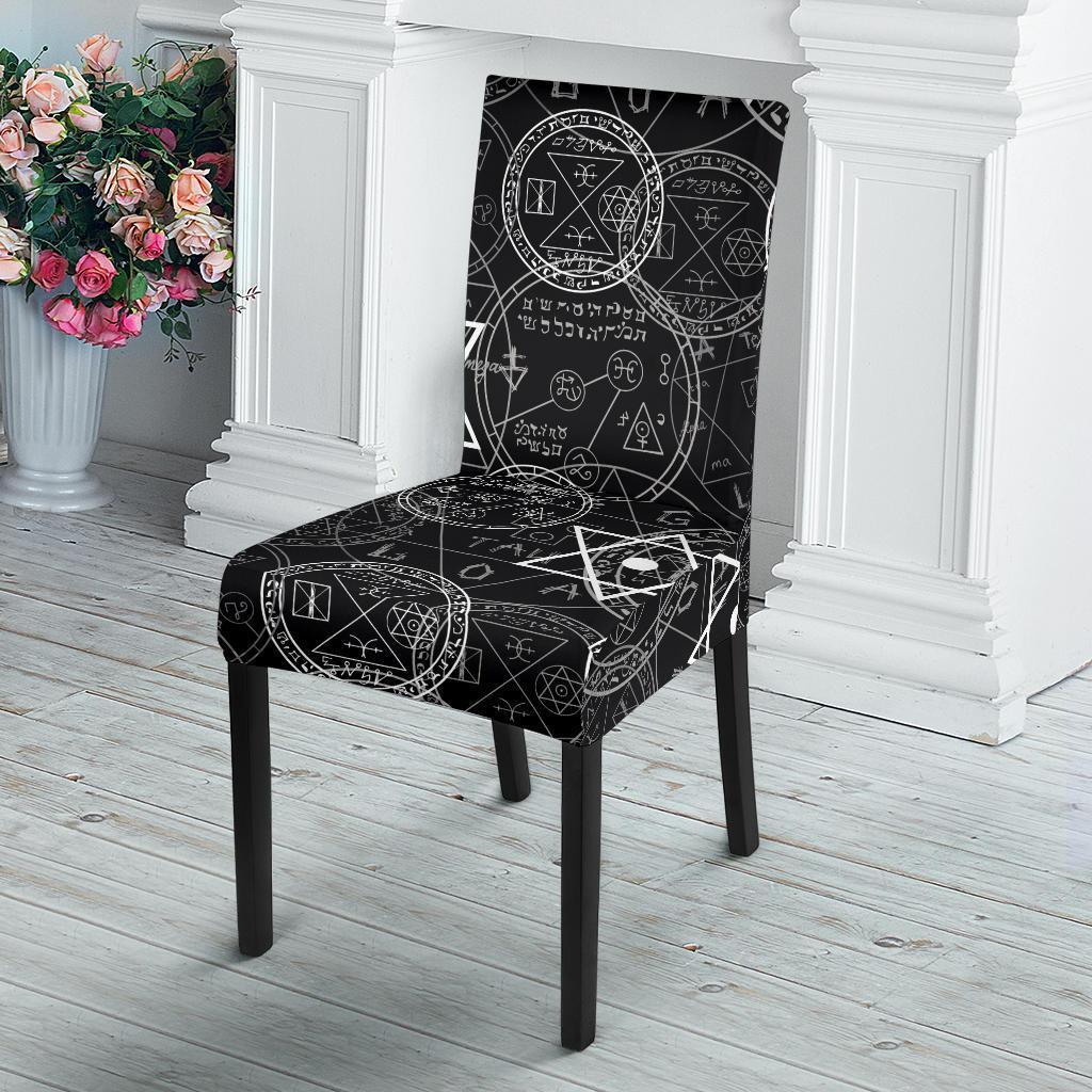 Wiccan Witch Pagan Pattern Print Chair Cover-grizzshop