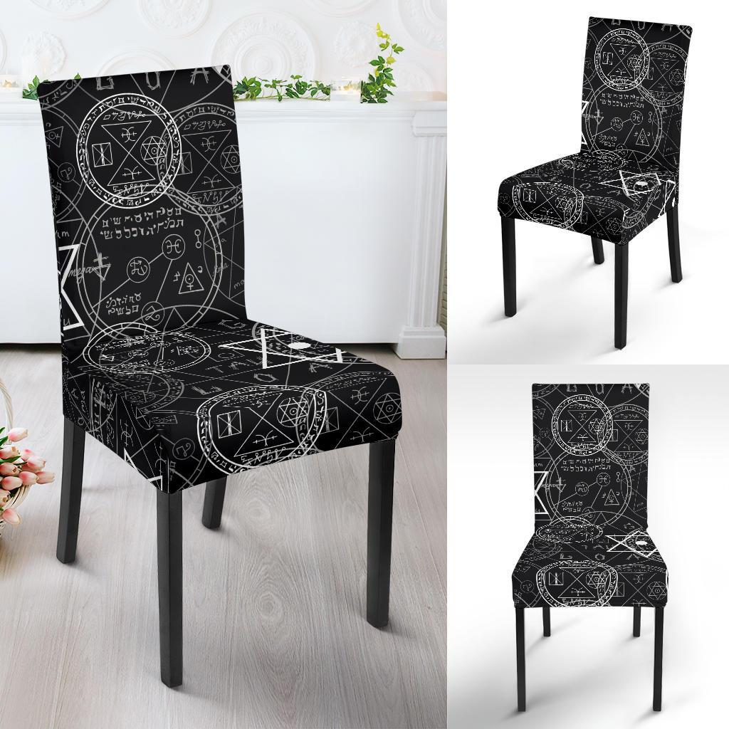 Wiccan Witch Pagan Pattern Print Chair Cover-grizzshop