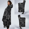 Wiccan Witch Pagan Pattern Print Hooded Blanket-grizzshop