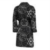 Wiccan Witch Pagan Pattern Print Men Long Robe-grizzshop