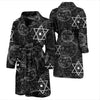 Wiccan Witch Pagan Pattern Print Men Long Robe-grizzshop