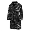 Wiccan Witch Pagan Pattern Print Men Long Robe-grizzshop