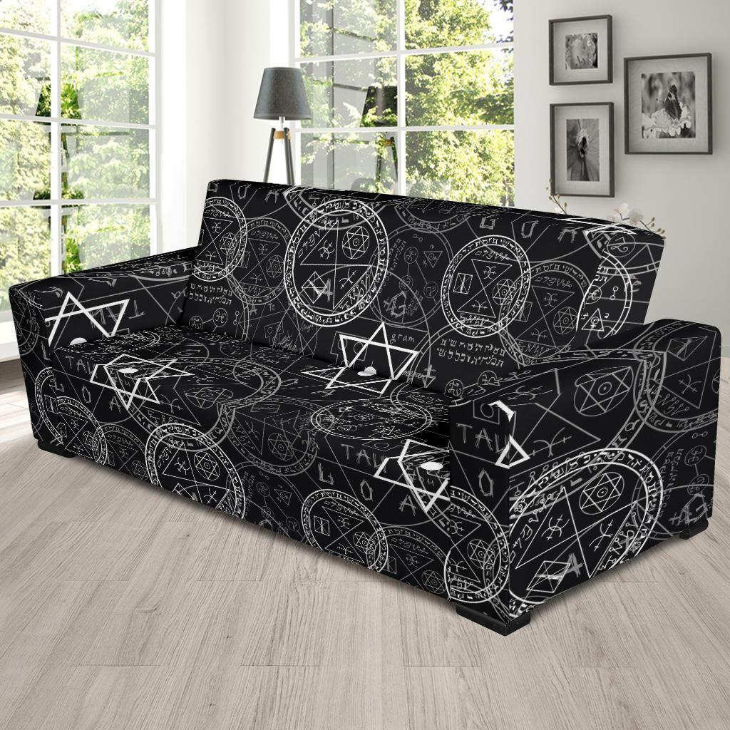 Wiccan Witch Pagan Pattern Print Sofa Covers-grizzshop