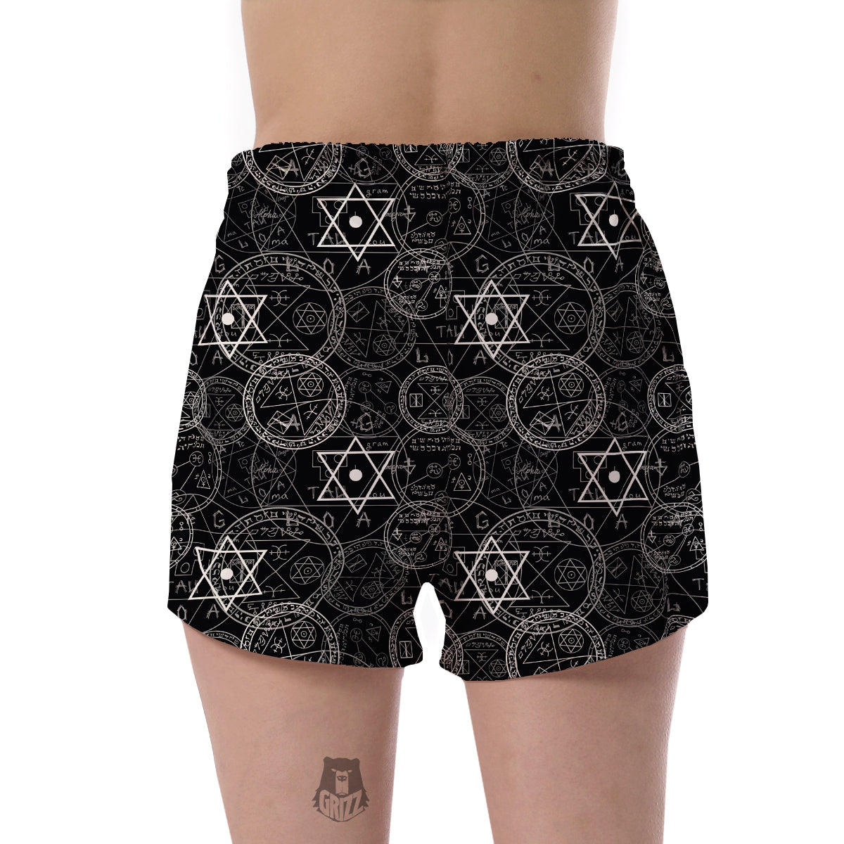 Wiccan Witch Pagan Pattern Print Women's Shorts-grizzshop