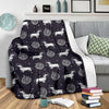 Wiener Dog Dachshund Astronaut Pattern Print Blanket-grizzshop