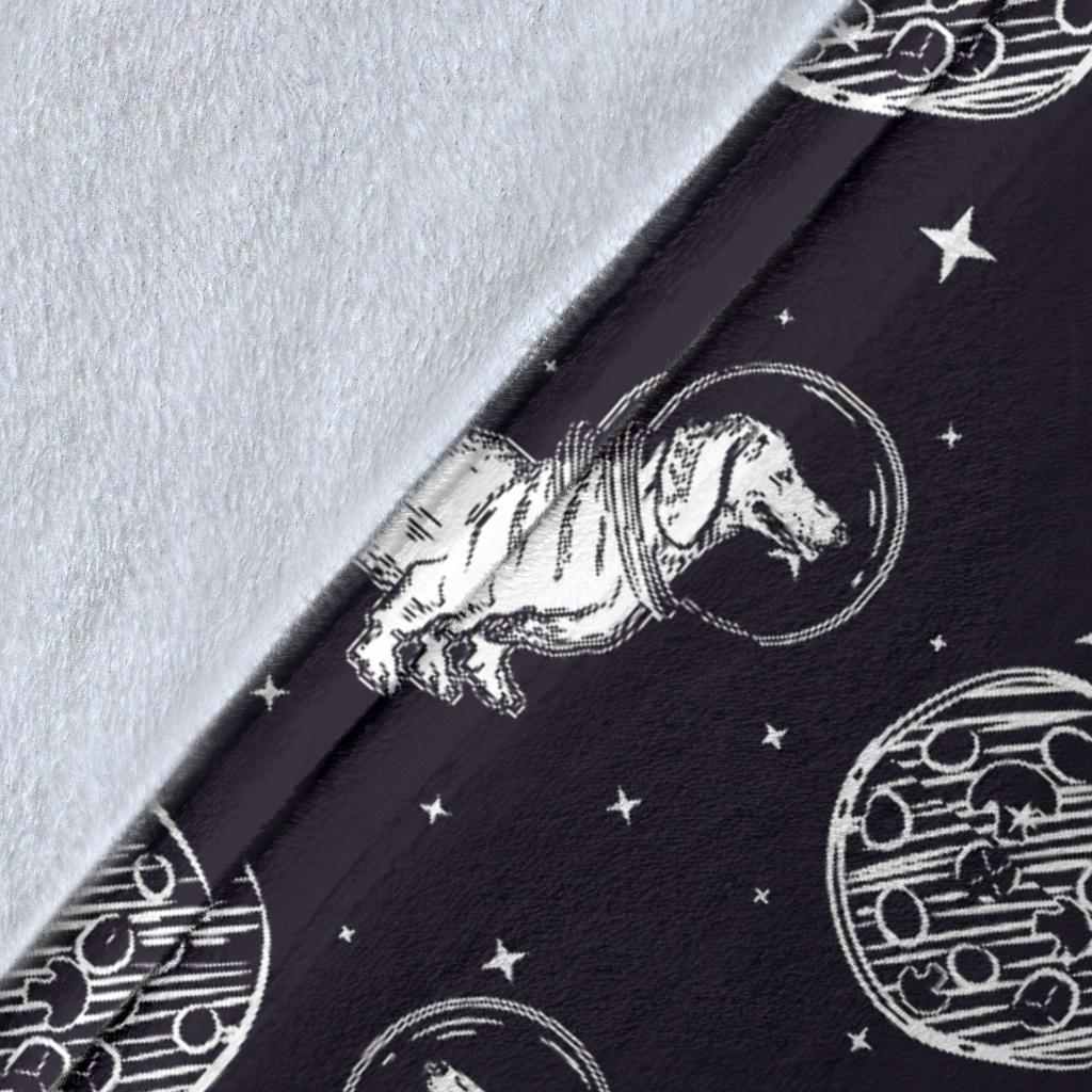 Wiener Dog Dachshund Astronaut Pattern Print Blanket-grizzshop