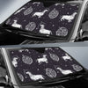 Wiener Dog Dachshund Astronaut Pattern Print Car Sun Shade-grizzshop