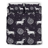 Wiener Dog Dachshund Astronaut Pattern Print Duvet Cover Bedding Set-grizzshop