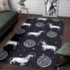 Wiener Dog Dachshund Astronaut Pattern Print Floor Mat-grizzshop