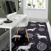 Wiener Dog Dachshund Astronaut Pattern Print Floor Mat-grizzshop