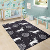 Wiener Dog Dachshund Astronaut Pattern Print Floor Mat-grizzshop