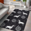 Wiener Dog Dachshund Astronaut Pattern Print Floor Mat-grizzshop