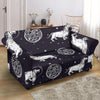 Wiener Dog Dachshund Astronaut Pattern Print Loveseat Cover-grizzshop