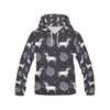 Wiener Dog Dachshund Astronaut Pattern Print Men Pullover Hoodie-grizzshop