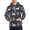 Wiener Dog Dachshund Astronaut Pattern Print Men Pullover Hoodie-grizzshop