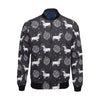 Wiener Dog Dachshund Astronaut Pattern Print Men's Bomber Jacket-grizzshop