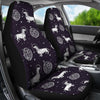 Wiener Dog Dachshund Astronaut Pattern Print Universal Fit Car Seat Cover-grizzshop