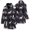 Wiener Dog Dachshund Astronaut Pattern Print Women Long Robe-grizzshop