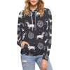 Wiener Dog Dachshund Astronaut Pattern Print Women Pullover Hoodie-grizzshop