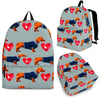 Wiener Dog Dachshund Pattern Print Backpack-grizzshop