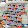 Wiener Dog Dachshund Pattern Print Blanket-grizzshop