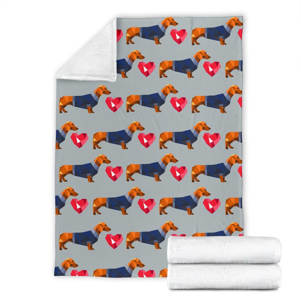 Wiener Dog Dachshund Pattern Print Blanket-grizzshop