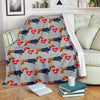 Wiener Dog Dachshund Pattern Print Blanket-grizzshop