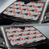 Wiener Dog Dachshund Pattern Print Car Sun Shade-grizzshop